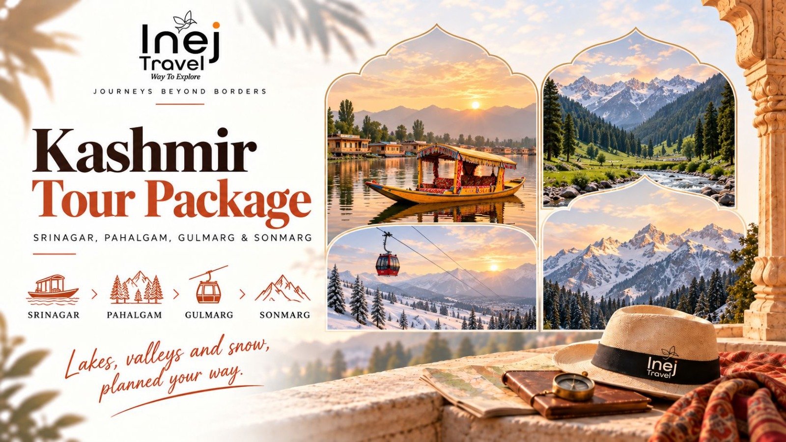 Kashmir Tour Package: A 6-Night Journey Through Srinagar, Pahalgam, Gulmarg and Sonmarg